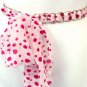 Pink & White Polka Dot Chiffon Sash Belt 100RSASH1