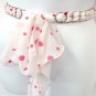 White & Pink Poka Dot Chiffon Sash Belt 100RSASH8