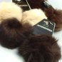 12 Assorted Color Rabbit Fur Ponytail Holders 1HA4004665