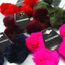 12 Colorful Rabbit Fur Ponytail Holders 1HA4004712