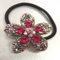 Pink Crystal Flower Ponytail Holder 1HA2520217