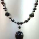 Natural Black Quartz Stones Necklace 1N115544