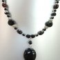 Natural Black Quartz Stones Necklace 1N115544