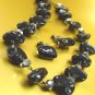 Black Stone Beads Necklace Set 1N251427