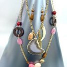 Natural Shells  & Wood Gold Long Neck Set 1N1253518