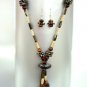 Natural Wood Beads Long Necklace Set 1N1251200