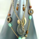 Blue Beads Wood Shell Horn Long Set 1N1253518