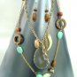 Blue Beads Wood Shell Horn Long Set 1N1253518