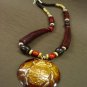 Wine Brown Wood Beads Long Necklace 1N0802397