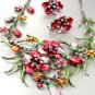 Wine Crystals Floral Necklace Set 1N226147