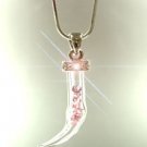 Pink Crystals Italian Horn Necklace 1N259633