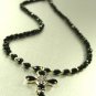 Sterling Silver Marcasite Cross Necklace 1N009041