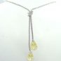 Sterling Silver Yellow CZ Crystal Necklace 1N009211