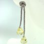 Sterling Silver Yellow CZ Crystal Earrings 1E009211