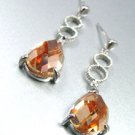 Brown Crystals Sterling Silver Earrings 11E4007079