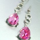 Pink Crystals Sterling Silver Earrings 1E4007079