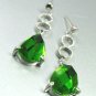 Green Crystals Sterling Silver Earrings  1E4007079