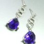 Purple Crystals Sterling Silver Earrings 1E4007079