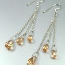 Brown Crystals Sterling Silver Earrings 1E4007063