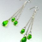 Green Crystals Sterling Silver Earrings 1E4007063