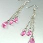 Pink Crystals Sterling Silver Earrings 1E4007063