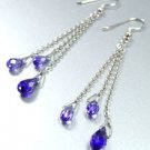 Purple Crystals Sterling Silver Earrings 1E4007063