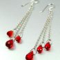 Red Crystals Sterling Silver Earrings 1E4007063
