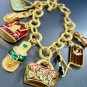 Mat Gold Colorful Charms Bracelet 1B2384057