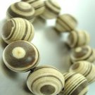 Natural Marble Wood Beads Bracelet 1B1034037B