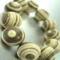 Natural Marble Wood Beads Bracelet 1B1034037B