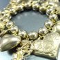 Antique Gold Hearts Angels Bracelet 1B1130535