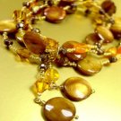 Brown Stones Crystals Stretch Bracelet 1B067140