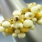 Beige Lucite Gold Beads Toggle Bracelet 1B1255225