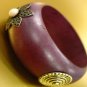 Natural Wood Marble Studs Bangle Bracelet 1B2576624
