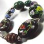 Black Colorful Ceramic Glass Bracelet 1B35603
