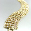 Gold Rhinestones 6 Lines Bracelet 1B1159203