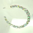 Clear AB Crystals Hollywood Hoop Earrings 1E4001545