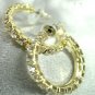 Gold Crystals 1 Inch Hoop Earrings 1E400439
