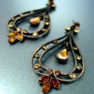 Antique Brown Crystals Earrings 1E0805667