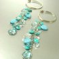 Turquoise Lucite Beads Hoop Earrings 1E1333407