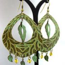 Green Antique Oxidized Dangle Earrings 1E2916070