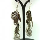 Antique Silver Dangle Charms Earrings 1E1252502