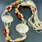 1BELT0012109  Natural Shells Wood Beads Wrap Belt