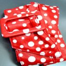 Red White Polka Dots Buckle Wrap Belt  1BTB0012433
