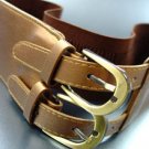Brown Double Buckle Elastic Wrap Belt 1BTB1340626