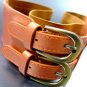 Orange Double Buckle Elastic Wrap Belt 1BTB1340626