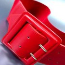 Red Wide Buckle Stretch Wrap Belt  1BTB1340626W