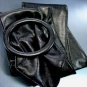 Black Round Buckle Wrap Belt  1BTB0012434