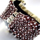 Bronze White Polka Dots Ruffle Wrap Belt  1BTB103LR