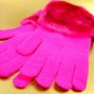 Hot Pink Acrylic Faux Fur Glove 1GLOVE2699